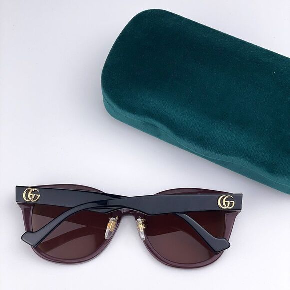SALE! NEW GUCCI LOGO GG1002SK 003 Brown Black Brown Round Women Sunglasses